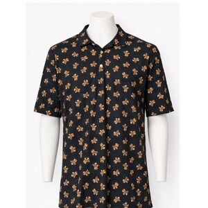 Waggle Golf Polo Shirt Mens 3XL Tiger Print Performance Stretch Athletic AOP